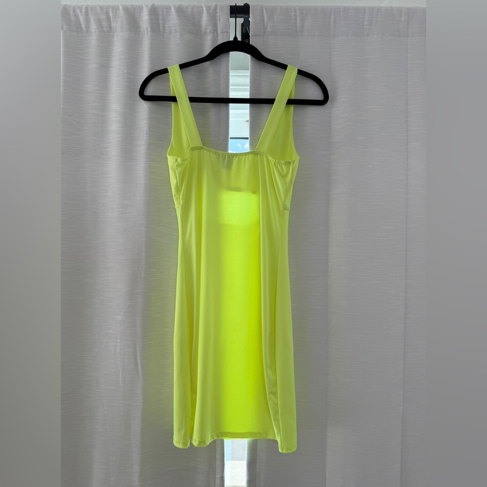 Forever 21 Neon Yellow Cutout Bodycon Mini Dress | Bold Night-Out Look Size M - Picture 6 of 8